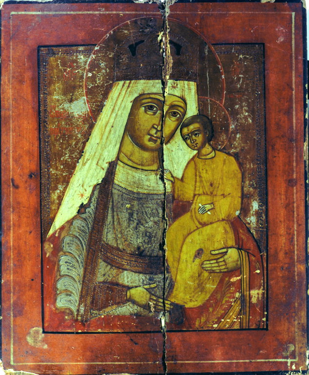Madonna col Bambino (dipinto) - ambito russo (met&agrave; sec. XIX)